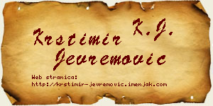 Krstimir Jevremović vizit kartica